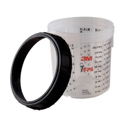 3M 3M PPS Standard Cup & Collar, 16001, 2 cups per box, 4PK 7100003286